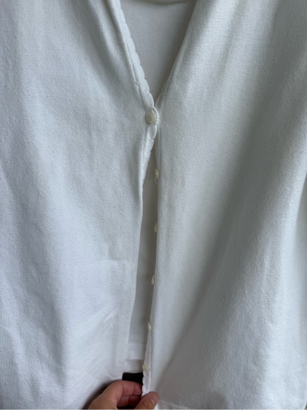 Jones New York Sport White Knit 2-piece Cardigan Tank Twin w/ Scoop Neck Shell L - Picture 8 of 10